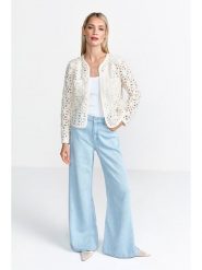 Rich & Royal Kardigan w kolorze kremowym rozmiar: 36. Brązowe swetry Rich & Royal, bez wzorów, bez ramiączek. Za 380.41 zł.