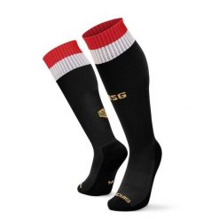 Oficjalne skarpety piłkarskie Real Sporting de Gijón dla dorosłych Siroko RSG. Czarne skarpetki SIROKO, bez wzorów, z bawełny. Za 68.00 zł.