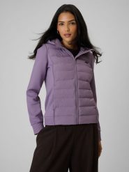 4F Kurtka z wypełnieniem syntetycznym damska - fioletowa M. Fioletowe kurtki 4f, m, bez wzorów, z puchu, bez kaptura. Za 349.99 zł.