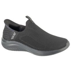 Buty sportowe Sneakersy damskie, Slip-Ins: Ultra Flex 3.0 - Easy Win. Czarne buty sportowe lifestyle Skechers, bez wzorów, bez zapięcia, trekkingowe. Za 449.99 zł.