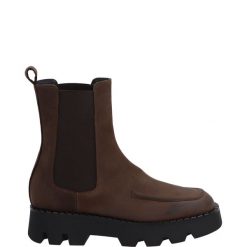 BRĄZOWE BOTKI Z NUBUKU G33 NABUK MARRON. Brązowe botki Venezia, bez wzorów, z nubiku, bez obcasa, bez zapięcia. Za 219.00 zł.