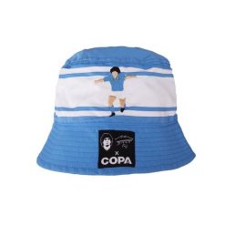 Kapelusz wędkarza dla dorosłych - Haft Maradona x COPA Neapol - Niebieski. Niebieskie kapelusze COPA FOOTBALL, bez wzorów. Za 127.21 zł.