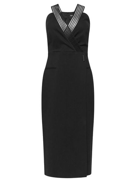 BOSS Sukienka koktajlowa Daliyah 50548103 Czarny Slim Fit. Czarne sukienki Boss, bez wzorów, z syntetyku, wizytowe, bez kołnierzyka, bez ramiączek. Za 1,769.00 zł.