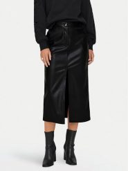 ONLY Spódnica z imitacji skóry Heidi 15322539 Czarny Regular Fit. Czarne spódnice ONLY, xs, bez wzorów, ze skóry. Za 89.99 zł.