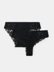 Majtki brazilian i figi 2 pack - czarny. Czarne figi Sinsay, bez wzorów. Za 19.99 zł.