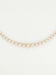 DIAMANTA Złoty naszyjnik "Rivière 3 carats" z diamentami - dł. 44 cm rozmiar: onesize. Żółte naszyjniki DIAMANTA, z materiału, z diamentem, złote. Za 24,729.99 zł.