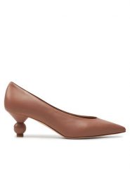 Weekend Max Mara Czółenka Renza 24255260346 Brązowy. Brązowe czółenka Weekend Max Mara, bez wzorów, ze skóry, bez obcasa, bez zapięcia. Za 1,649.00 zł.