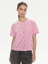 Liu Jo T-Shirt Moda M/C MA4326 J5904 Różowy Relaxed Fit. Czerwone t-shirty Liu Jo, m, bez wzorów, z bawełny, bez kołnierzyka, bez ramiączek. Za 379.99 zł.
