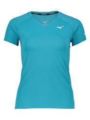 Mizuno Koszulka funkcyjna "Alpha Sun Protect" w kolorze turkusowym rozmiar: M. Niebieskie t-shirty sportowe Mizuno, m, bez wzorów, bez ramiączek, outdoorowe. Za 92.42 zł.
