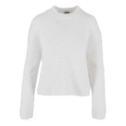 Damski Sweter Ze Sztucznymi Piórami. Białe swetry Urban Classics, xl, bez wzorów, bez ramiączek. Za 187.99 zł.