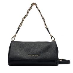 Torebka Valentino. Czarne listonoszki Valentino, bez wzorów, ze lnu, bez dodatków. Za 749.99 zł.
