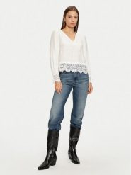 Vila Bluzka Lina 14103516 Biały Regular Fit. Białe bluzki Vila, bez wzorów, z wiskozy, bez kołnierzyka, bez ramiączek. Za 89.99 zł.