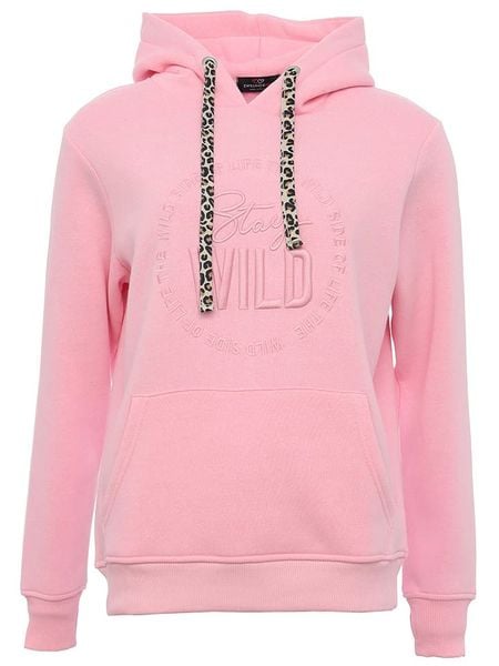 Zwillingsherz Bluza "Nelina" w kolorze jasnoróżowym rozmiar: L/XL. Różowe bluzy Zwillingsherz, l, bez wzorów, z bawełny, z kapturem. Za 223.46 zł.