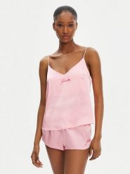 Juicy Couture Koszulka piżamowa JCLCT125511 Różowy Regular Fit. Czerwone koszule nocne Juicy Couture, xl, bez wzorów, z syntetyku, bez ramiączek. Za 119.99 zł.