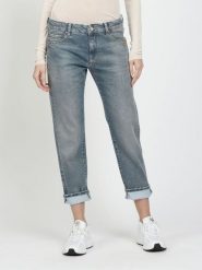 GANG JEANS Dżinsy - Boyfriend fit - w kolorze niebieskim rozmiar: W32. Niebieskie jeansy GANG JEANS, z aplikacjami, z jeansu, klasyczne. Za 339.95 zł.