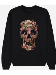 WOOOP Bluza "Jungle Skull" w kolorze czarnym rozmiar: M. Czarne bluzy Wooop, m, bez wzorów, z bawełny, bez kaptura. Za 103.45 zł.