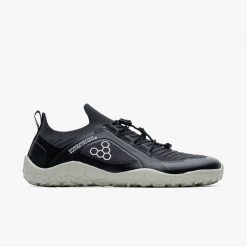 Buty turystyczne damskie Vivobarefoot Primus Trail Knit FG. Czarne buty do biegania VIVOBAREFOOT, bez wzorów, bez zapięcia, do biegania. Za 726.99 zł.