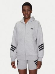 Adidas Bluza Future Icons 3-Stripes JE0172 Szary Regular Fit. Szare bluzy adidas, xs, bez wzorów, z bawełny, bez kaptura. Za 219.99 zł.