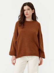 American Vintage Sweter Raxow RAX18BH24 Brązowy Loose Fit. Brązowe swetry American Vintage, s, bez wzorów, z syntetyku, vintage, bez ramiączek. Za 429.99 zł.