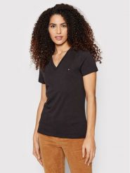Tommy Hilfiger T-Shirt Heritage Tee WW0WW24969 Czarny Regular Fit. Czarne t-shirty Tommy Hilfiger, xs, bez wzorów, z bawełny, bez kołnierzyka, bez ramiączek. Za 99.99 zł.