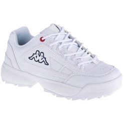 Buty Kappa Rave Nc W 242782-1010 białe. Białe buty treningowe Kappa, bez wzorów, z materiału, bez zapięcia. Za 196.34 zł.