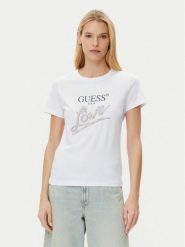 Guess T-Shirt W5GI05 I3Z14 Biały Regular Fit. Białe t-shirty Guess, l, z aplikacjami, z bawełny, bez kołnierzyka, bez ramiączek. Za 139.99 zł.