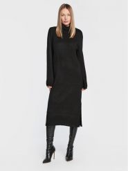 ONLY Sukienka dzianinowa Brandie 15214595 Czarny Regular Fit. Czarne sukienki ONLY, xs, bez wzorów, z dzianiny, bez kołnierzyka, bez ramiączek. Za 99.99 zł.