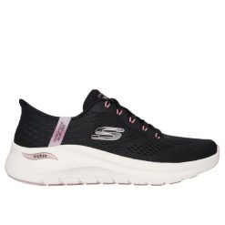 Buty sportowe damskie Skechers Arch Fit 2.0 Easy Chic. Czarne buty do biegania Skechers, bez wzorów, z materiału, bez zapięcia, do biegania. Za 441.50 zł.