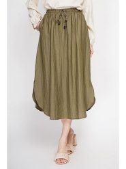 Le Jardin du Lin Spódnica w kolorze khaki rozmiar: 36. Brązowe spódnice Le jardin du lin, bez wzorów, midi. Za 100.99 zł.