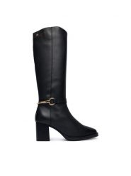 Tommy Hilfiger Kozaki Th Stud Heel Riding Knee Boot FW0FW09551 Czarny. Czarne kozaki Tommy Hilfiger, bez wzorów, ze skóry, bez obcasa, na słupku, bez zapięcia. Za 1,099.00 zł.
