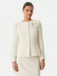 Rinascimento Marynarka CFC0128068003 Beżowy jasny Slim Fit. Brązowe marynarki i żakiety Rinascimento, l, bez wzorów, z bawełny, bez ramiączek. Za 869.99 zł.