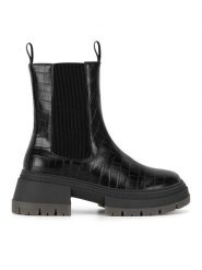Nine West Sztyblety WFA3033-9 Czarny. Czarne botki Nine West, bez wzorów, bez obcasa, na płaskiej podeszwie, bez zapięcia. Za 207.99 zł.