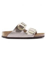 Birkenstock Klapki "Arizona" w kolorze beżowym rozmiar: 37. Brązowe klapki Birkenstock, bez wzorów, klasyczne, z otwartym noskiem, bez obcasa, bez zapięcia. Za 425.64 zł.