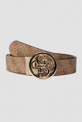 GUESS Brązowy dwustronny pasek Noelle, Rozmiar M. Brązowe paski Guess, z aplikacjami. W wyprzedaży za 189.99 zł.