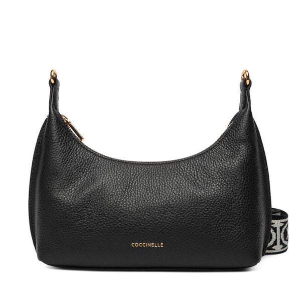 Torebka Coccinelle. Czarne listonoszki Coccinelle, bez wzorów, bez dodatków. Za 859.99 zł.