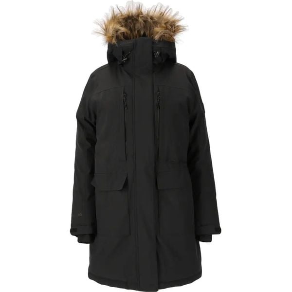 Parka dla kobiet Whistler Bluff Pro. Szare płaszcze WHISTLER, na zimę, l, bez wzorów, z materiału, eleganckie, bez kaptura. Za 441.99 zł.