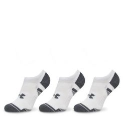 Zestaw 3 par stopek unisex Under Armour. Białe skarpetki sportowe Under Armour, bez wzorów, do biegania. Za 49.99 zł.