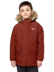 Jack Wolfskin Parka "Cosy Bear" w kolorze czerwonym rozmiar: 152. Czerwone płaszcze Jack Wolfskin, bez wzorów, z polaru, bez kaptura. Za 303.78 zł.