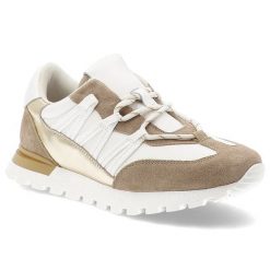 Białe Sneakersy Artiker Wygodne Sportowe Obuwie Damskie. Białe buty sportowe lifestyle Artiker, na wiosnę, bez wzorów, z materiału, bez zapięcia. Za 251.99 zł.
