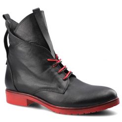 Czarne Botki Artiker Modne Damskie Botki Ze Skóry. Czarne botki Artiker, bez wzorów, z futra, biznesowe, bez obcasa, na płaskiej podeszwie, bez zapięcia. Za 439.00 zł.