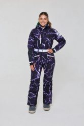 Damski kombinezon narciarski Thunderstruck Shaped. Czarne kombinezony OOSC, s, z aplikacjami, z polaru, eleganckie, bez kołnierzyka, bez ramiączek. Za 1,710.99 zł.
