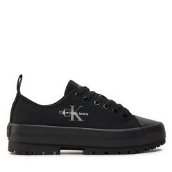 Trampki Calvin Klein Jeans. Czarne trampki Calvin Klein Jeans, bez wzorów, z jeansu, bez zapięcia. Za 329.99 zł.