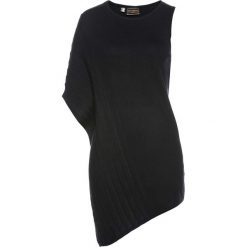 Długi top dzianinowy bonprix czarny. Topy marki bonprix. Za 69.99 zł.