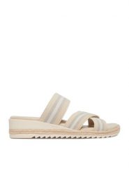 Go Soft Klapki CEO-R25AW01006 Beżowy. Brązowe klapki GO SOFT, bez wzorów, z materiału, bez obcasa, bez zapięcia. Za 119.99 zł.