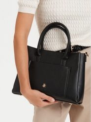 Beverly Hills Polo Club Torebka CEO-BHPC-C-021-10 Czarny. Czarne torebki klasyczne Beverly Hills Polo Club, bez wzorów, ze skóry, bez dodatków. Za 229.99 zł.