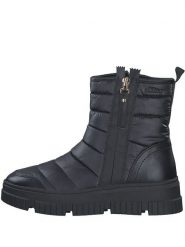 S.Oliver Botki zimowe w kolorze czarnym rozmiar: 37. Czarne botki S.Oliver, bez wzorów, z materiału, bez obcasa, bez zapięcia. Za 198.95 zł.