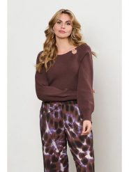 &Co Woman Sweter "Bowi" w kolorze brązowym rozmiar: L. Brązowe swetry &Co Woman, l, z aplikacjami, bez ramiączek. Za 293.59 zł.