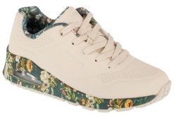 Buty sportowe Sneakersy damskie, Uno - Majestic Garden. Brązowe buty treningowe Skechers, bez wzorów, z materiału, przed kostkę, bez zapięcia, trekkingowe. Za 429.99 zł.