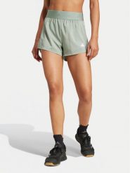 Adidas Szorty sportowe Hyperglam Woven JC7392 Zielony Regular Fit. Zielone szorty sportowe adidas, bez wzorów, z syntetyku, na fitness i siłownię. Za 119.99 zł.