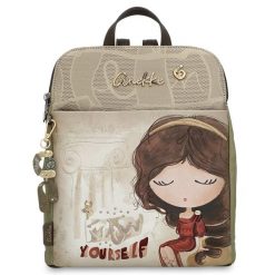 Szary Damski Plecak Anekke Z Laleczką. Szare plecaki Anekke, bez wzorów, bez dodatków. Za 399.00 zł.